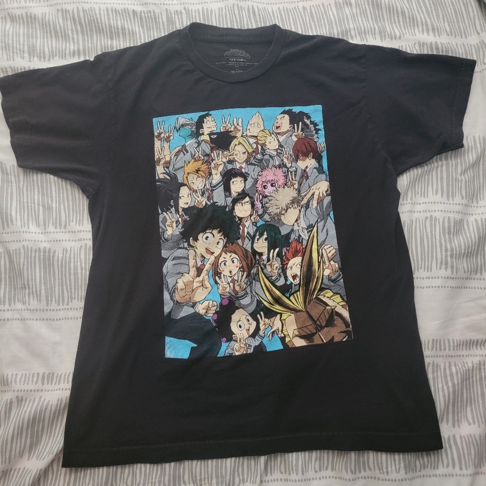 Funimation My Hero Acadameia Short Sleeve T-Shirt sz Large Black